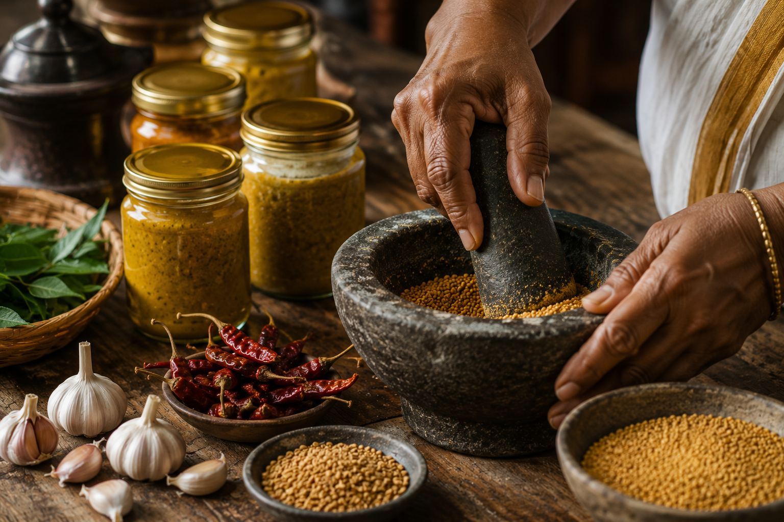 People preparing a meal together